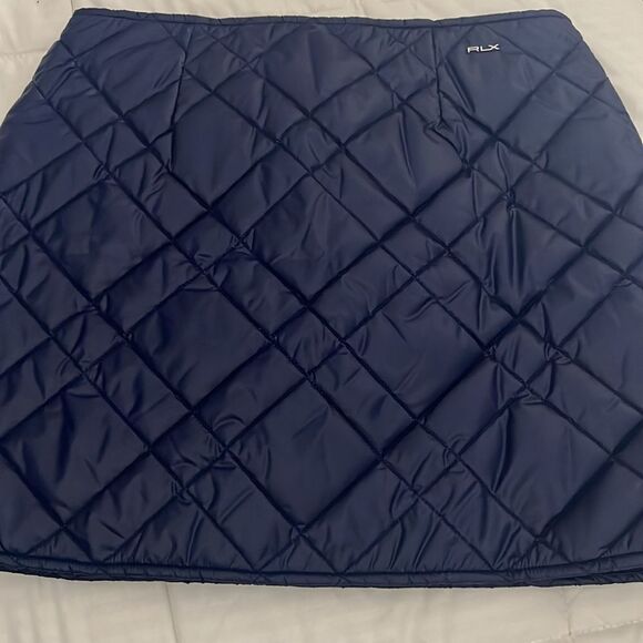 Ralph Lauren X quilted navy zipper golf skirt medium - Picture 2 of 6
